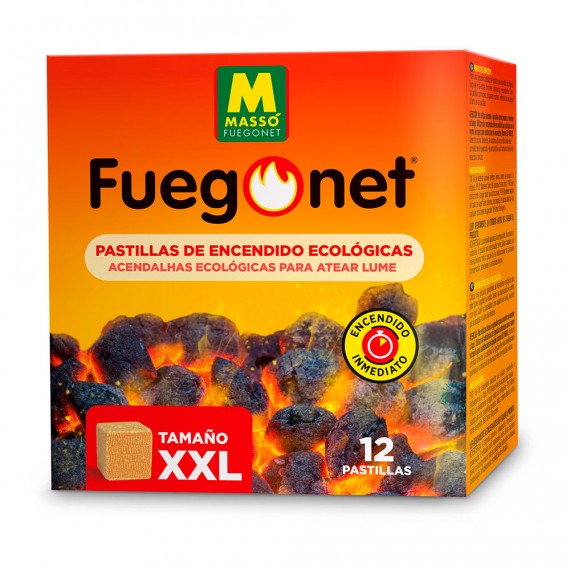 12 unidades pastillas ecológicas xxl fuegonet massó