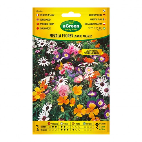 Sobre con semillas mezcla de flores enanas anuales 300593bolsh agreen