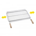 Parrilla para barbacoa extensible 70x40cm acero zincado