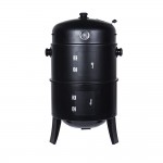 Barbacoa tipo barril para ahumar color negra bbq