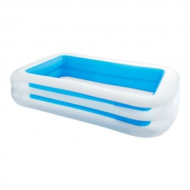 Piscina rectangular 2 aros 262x175x56cm 2 cámaras de aire. intex