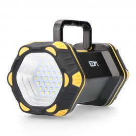 Linterna led de mano titan guard, recargable, 3 puntos de luz