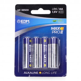 Pila edm alkalina long life aa - lr06 1,5v (blister 4 uds) ø14,5 x 50,5 mm
