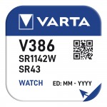 Micro pila de boton varta silver sr43 - v386 1,55v (blister 1 unid.) ø11,6x4,2mm