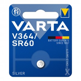 Micro pila de botón silver sr60 - v364 1,55 v ø6,8 x 2,15 mm blister
