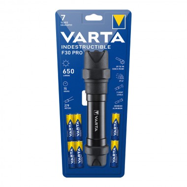 Linterna indestructible f30 pro varta