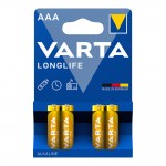 Pila alkalina varta aaa - lr03 longlife (blister 4 unid.) ø10,5x44,5mm