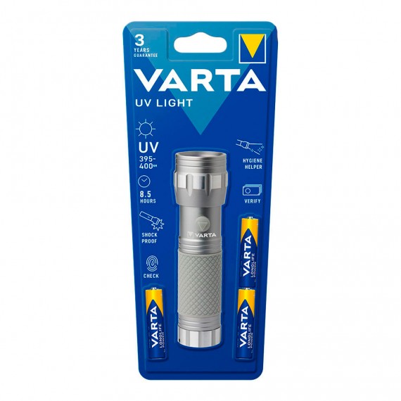 Linterna uv light ultravioleta varta 8,5h 3xaaa