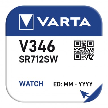 Pila de boton sr712sw - v346 varta 10mah (blister 1 unid.) ø7,9x1,25mm