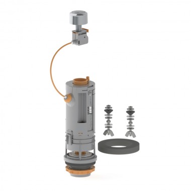 Descarga doble pulsador "niagara"+ base-tornillos-junta ph70355 prhie
