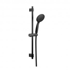 Barra de ducha con flexo y mango serie young line negro mate