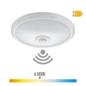 Aplique led de superficie con sensor y luz de emergencia ip20 16w 96 leds 4000k luz dia edm