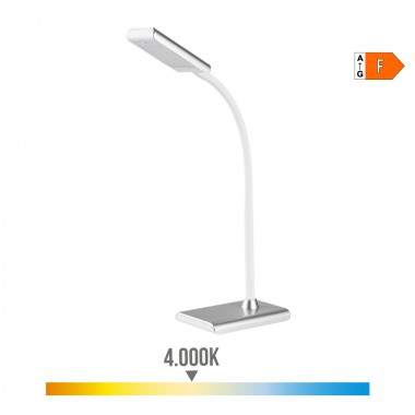 Flexo led sobremesa 7w 400lm 4000k color plata 9x13x33cm edm