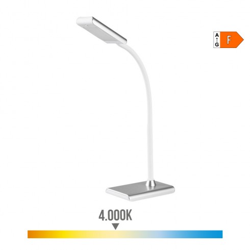 Flexo led sobremesa 7w 400lm 4000k color plata 9x13x33cm edm