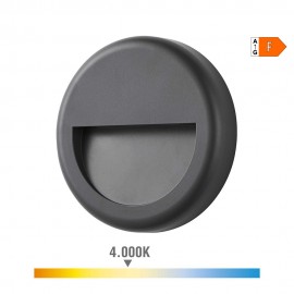 Aplique led redondo 6 w 570 lm 4000 k luz dia ip65 ø14 x 2,8 cm