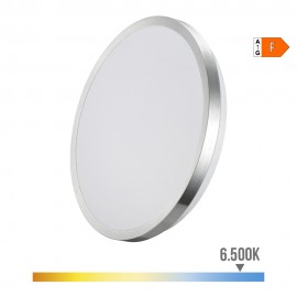 Aplique super led de superficie marco cromado 18 w 6500 k 1820 lm ø33 x 5 cm