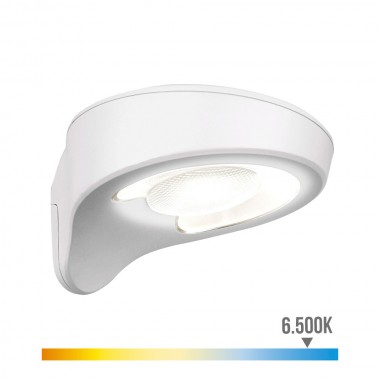 Aplique solar 2w 200lm 6500k con sensor color blanco edm