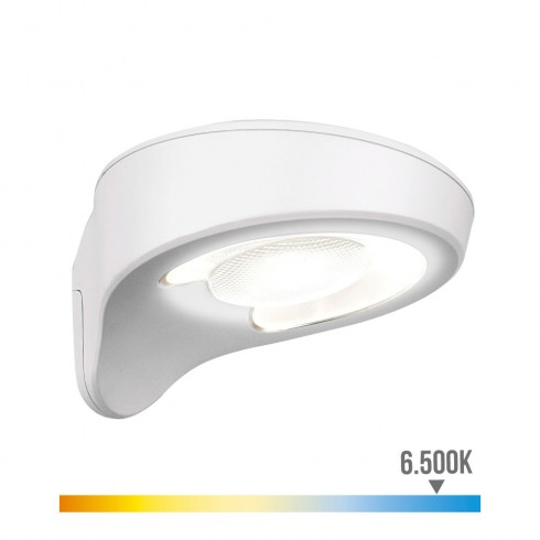Aplique solar 2w 200lm 6500k con sensor color blanco edm