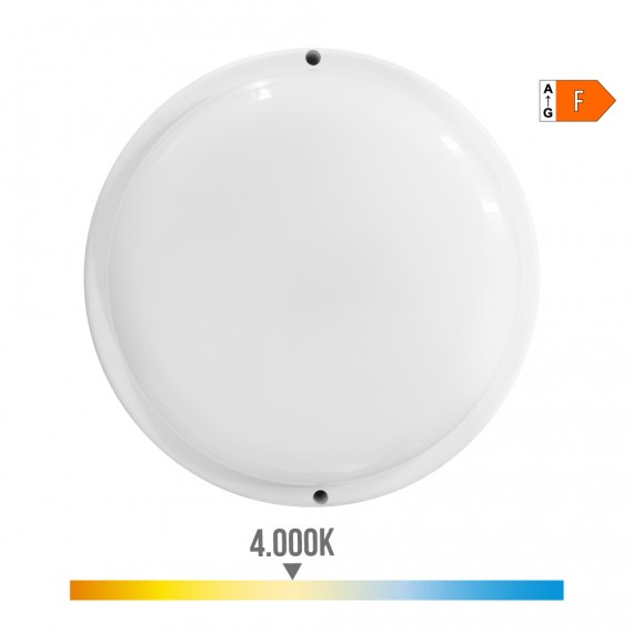 Aplique redondo led con sensor de movimiento 18w 1820lm 4.000k edm