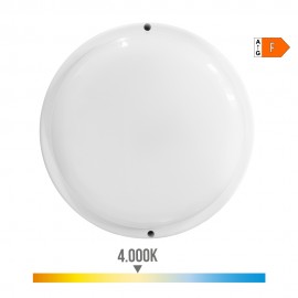 Aplique led redondo con sensor crepuscular y de movimiento 18w 1820 lm 4.000 k luz día ø20,8 x 4,8 cm