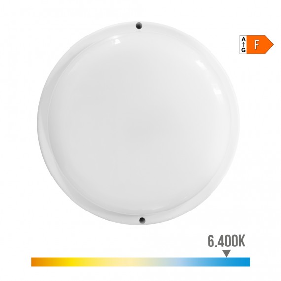 Aplique redondo led con sensor de movimiento 18w 1820lm 6.400k edm