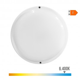 Aplique led redondo con sensor crepuscular y de movimiento 18 w 1820 lm 6.400 k luz fría 23 x 10,2 x 4,5 cm