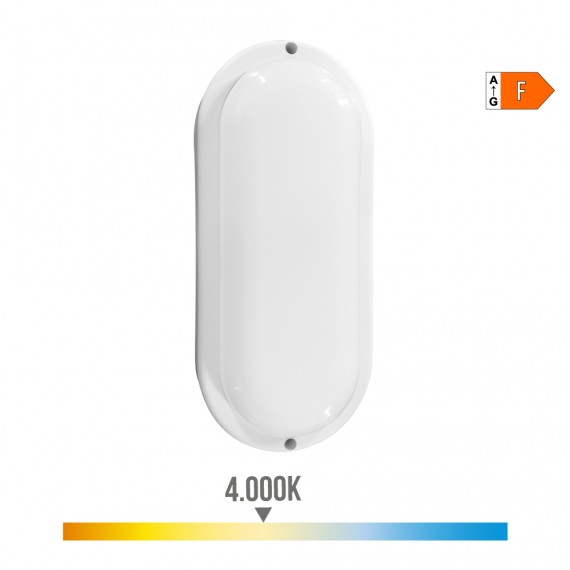 Aplique oval led con sensor de movimiento 18w 1820lm 4.000k edm