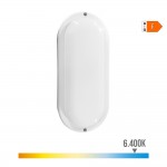 Aplique oval led con sensor de movimiento 18w 1820lm 6.400k edm