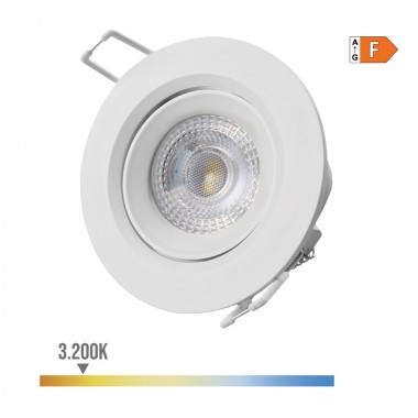 Downlight led empotrable redondo 5w 3200k luz calida color blanco ø9cm edm