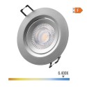 Downlight led empotrable redondo 5w 6400k luz fria. color cromo ø9cm edm