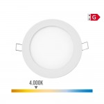 Mini downlight led empotrable redondo 6w 4000k luz dia. color blanco ø11,7cm edm