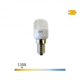 Bombilla tubular (frigorifico) led e14 0.5 w 55 lm 3200 k luz calida. ø 2,6 x 60 cm