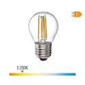 Bombilla esferica con filamento de led e27 4w 500lm 3200k luz calida ø4,5x7,8cm edm