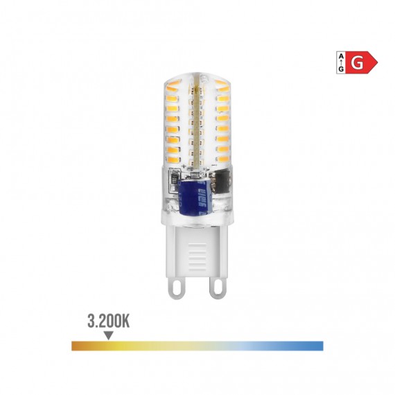 Bombilla g9 silicona led 2,5w 170lm 3200k luz calida ø15x50mm edm