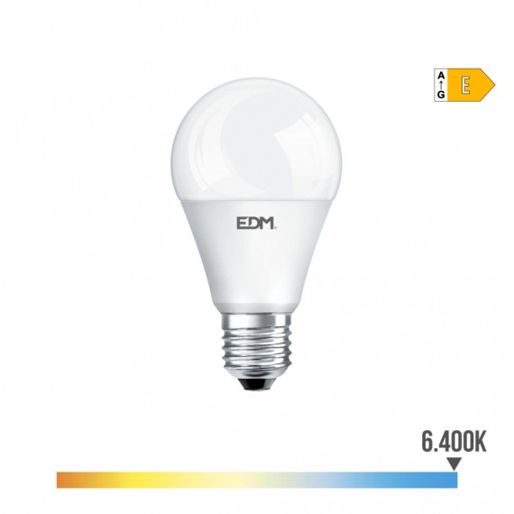 Bombilla standard led e27 20w 2200lm 6400k luz fria ø6,5x12,4cm edm