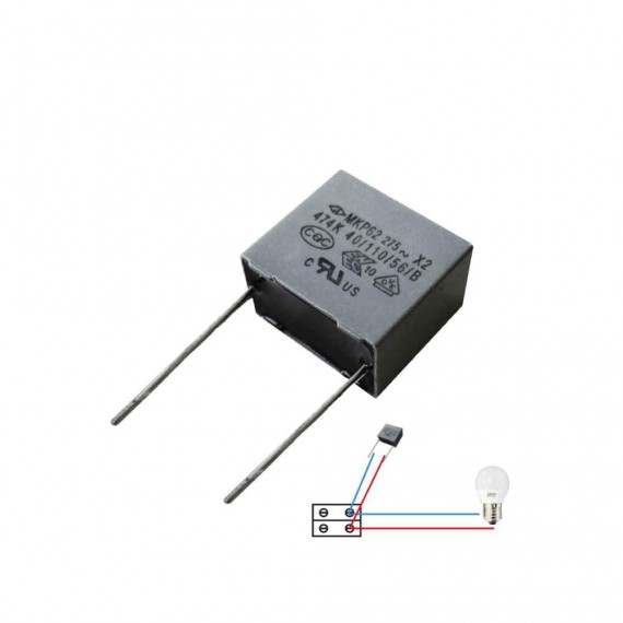 Blister con 5 condensadores para bombilla led edm