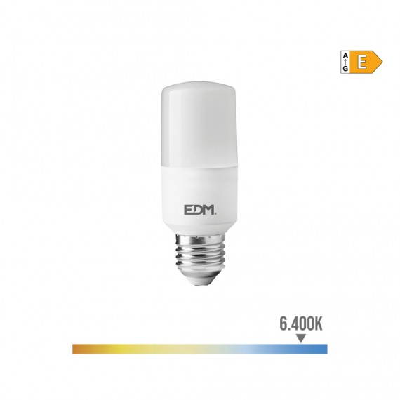 Bombilla tubular led e27 10w 1100lm 6400k luz fria ø4x10,7cm edm