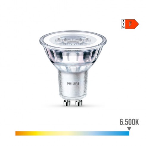 Bombilla gu10 led 4,6w 390lm 6500k luz fria ø5x5,4cm philips
