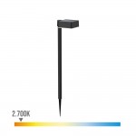 Pedestal solar cuadrado, ip 44 1,5w, 200im 2700k, luz cálida, medidas: 10,5x13,5x54cm. philips