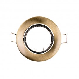 Aro halogeno metálico. oscilante. color oro viejo. ø8,4cm edm