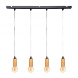 Lámpara de techo coleccion "ays" e27 60w color negro/beige 110 x 100 cm