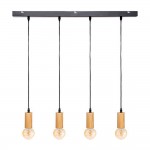 Lampara de techo coleccion "ays" e27 60w color negro/beige 110x100cm
