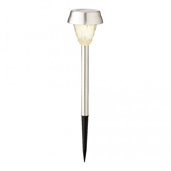 Set 4 balizas inox luz calida 24x8cm lumineo