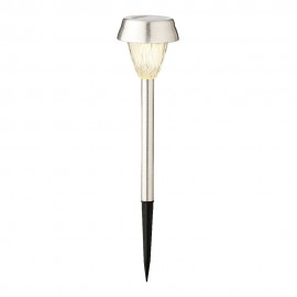 Baliza inox luz calida 24 x 8 cm, 4 unidades