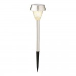 Set 4 balizas inox luz calida 24x8cm lumineo