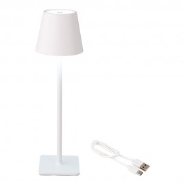 Lámpara led de mesa regarcable para exterior y interior color 27 cm blanco