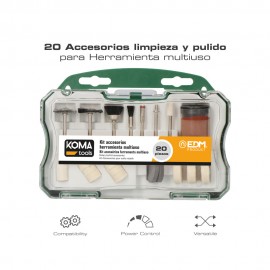 Accesorios para mini herramienta multiusos rotativa ref: 08709, set 20 piezas