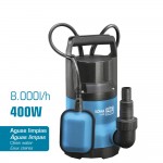 Bomba para extraccion de agua limpia 400w 17x30cm koma tools