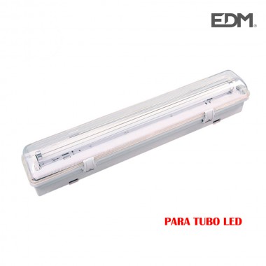 Regleta estanca para 1 tubo led de 18w (eq 1x36w) 123cm ip44 - edm