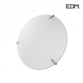 Plafon circular de cristal 2xe27 color blanco ø30x9cm edm